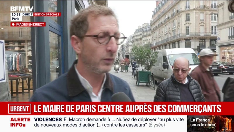 Violences et pillages: "On ne comprend pas pourquoi on a été aussi démuni en forces de l'ordre", déclare Ariel Weil, maire PS de Paris Centre