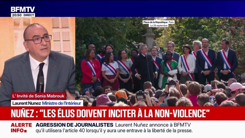 Blocage des lycées: pour Laurent Nuñez, ministre de l'Intérieur, les discours de Jean-Luc Mélenchon "sont dangereux"
