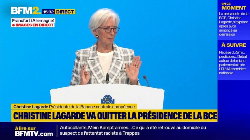 BCE: Christine Lagarde assure qu'un "processus a déjà été lancé" pour "identifier" son successeur