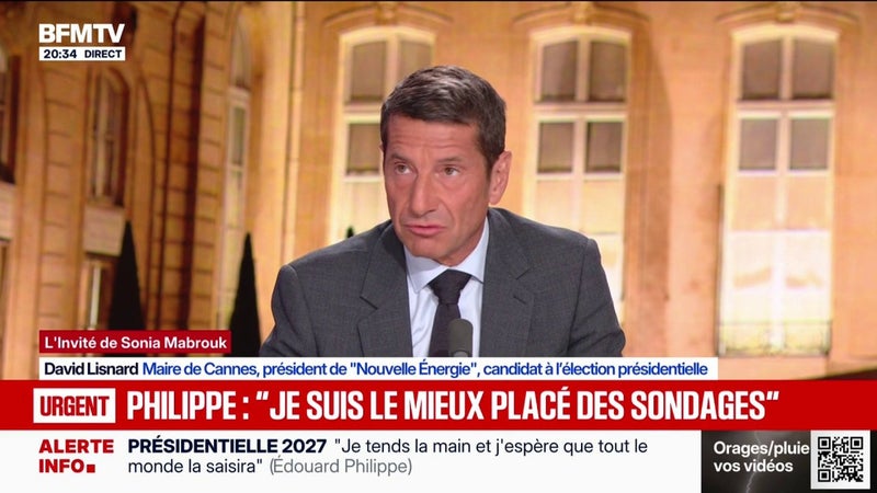 "Il n'y a pas un leader évident" à droite, estime David Lisnard, candidat à l'élection présidentielle