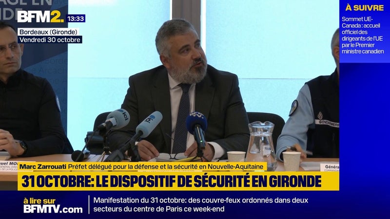 Manifestations du 31 octobre à Bordeaux: la préfecture redoute des "actions violentes"