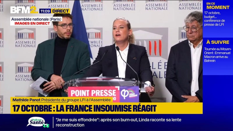 Violences du 17 octobre: "Il est grossier et manipulatoire de faire croire que la première force politique du pays serait mise en cause", dénonce Mathilde Panot