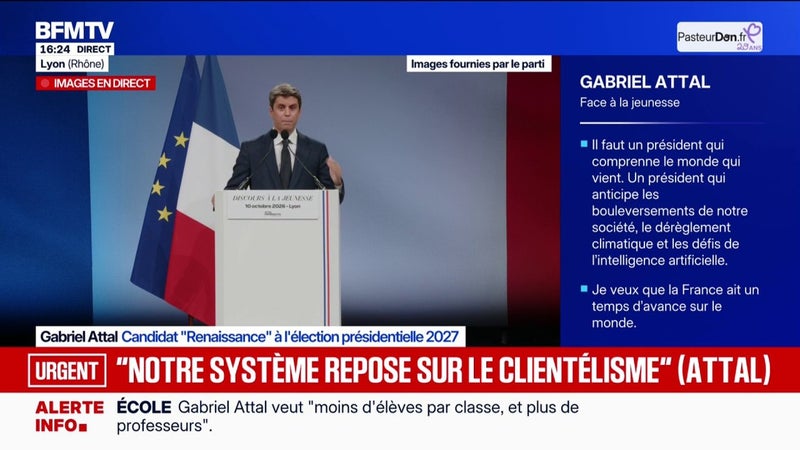 Présidentielle: Gabriel Attal, candidat "Renaissance", plaide pour des "États-Unis d'Europe"
