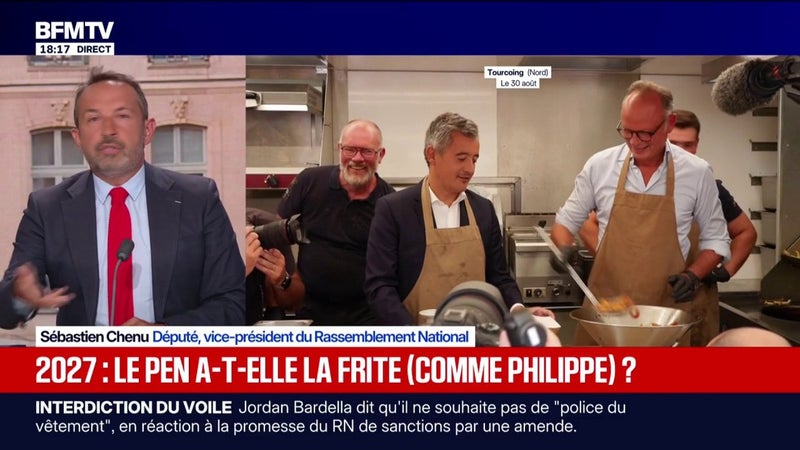 Édouard Philippe servant des frites à Tourcoing: "Dans la vie, il ne faut pas se faire passer pour ce qu'on n'est pas", déclare Sébastien Chenu, vice-président du RN