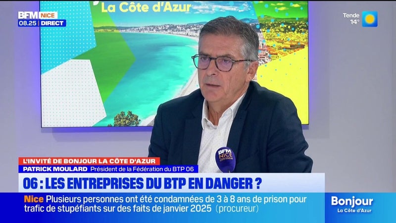 Patrick Moulard, président de la fédération de BTP 06 "On est dans le dure"