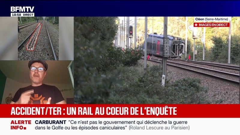 Déraillement d'un train en Normandie: "Des actes comme ça, on n'en a jamais connu à la SNCF", confie Fabien Villedieu, secrétaire confédéral du syndicat SUD Rail