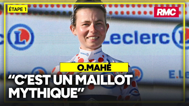 Tour de France F E1 Je vais beaucoup me regarder dans la glace Oceane Mahe savoure son maillot a pois apres la premiere etape 2327793