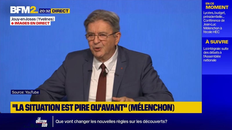 "Nous ne sommes pas l'avant-garde du mouvement lycéen", déclare Jean-Luc Mélenchon
