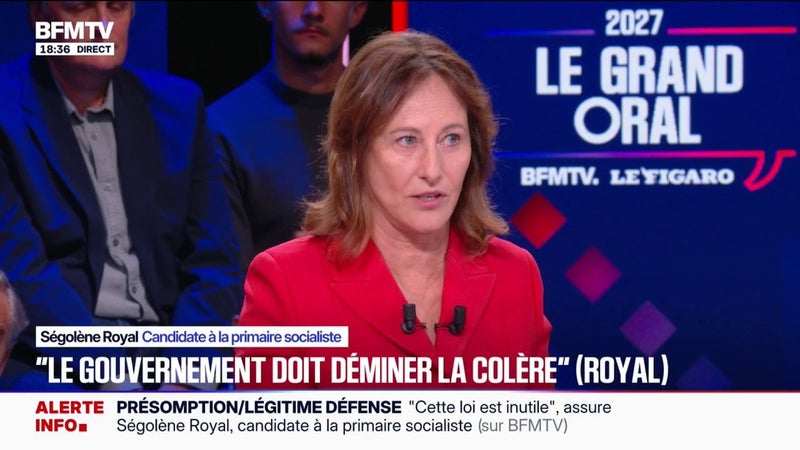 Appels à la mobilisation contre la vie chère: "Je demande au gouvernement de déminer cette colère", déclare Ségolène Royal, candidate à la primaire socialiste
