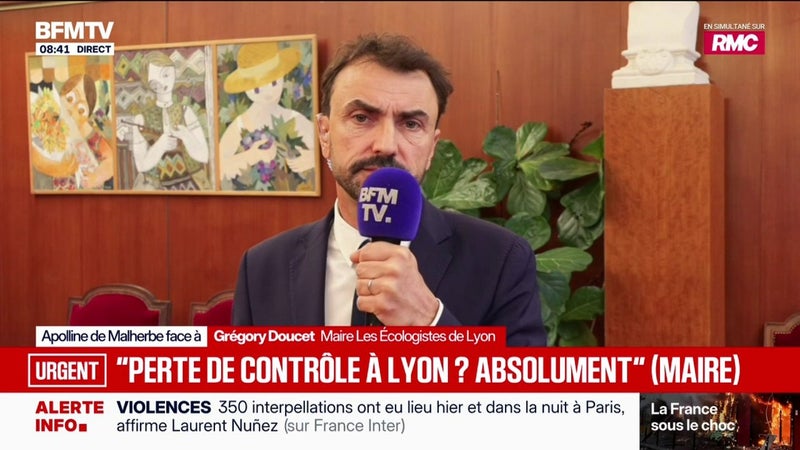 "On a encore eu des dizaines d'interpellations hier", déclare Grégory Doucet, maire Les Écologistes de Lyon, qui estime "avoir évité le pire"