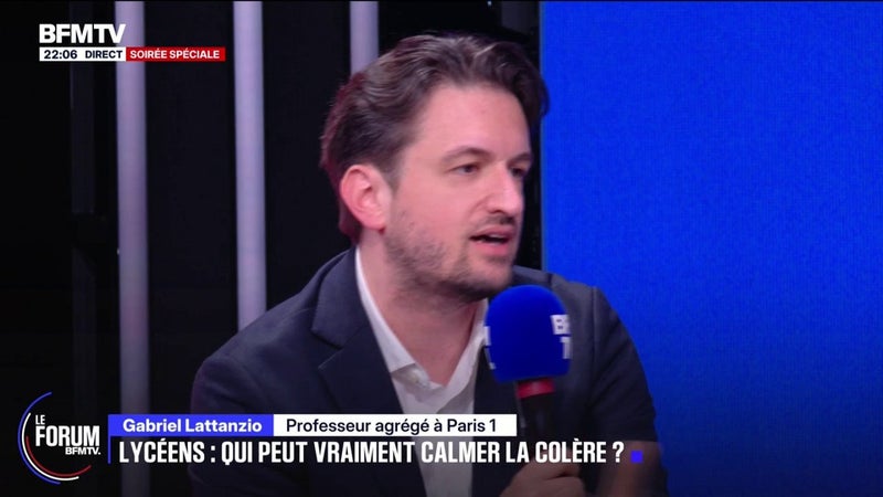 FORUM BFMTV - Mouvement lycéen: "Les lycéens ont gagné hier", estime Gabriel Lattanzio, professeur agrégé à Paris 1