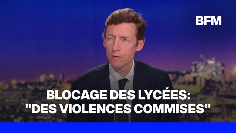 Blocages des lycées: Édouard Geffray dénonce des "violences commises par des personnes extérieures"