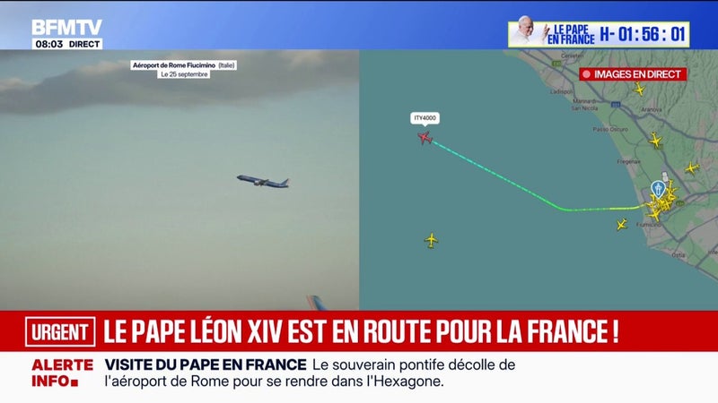 Visite du pape en France: Léon XIV décolle de Rome, son arrivée est prévue à 10h à l'aéroport d'Orly