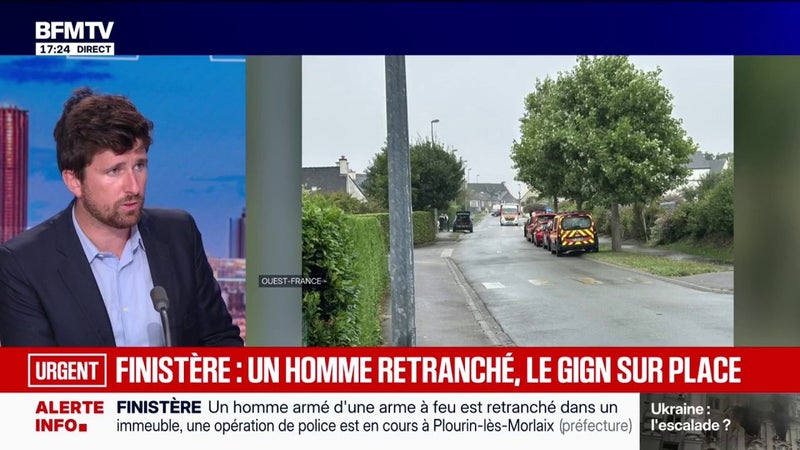 Finistère: un homme armé actuellement "retranché", une femme décédée