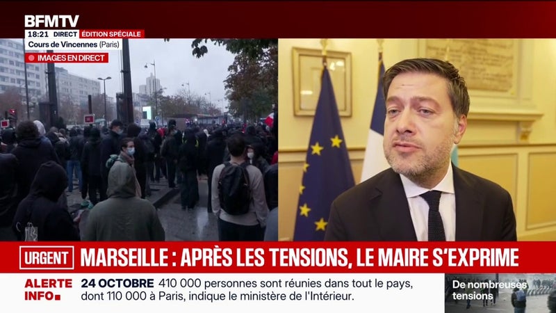 Mobilisations du 24 octobre: "La manifestation s'est passée dans le calme à Marseille", déclare Benoît Payan