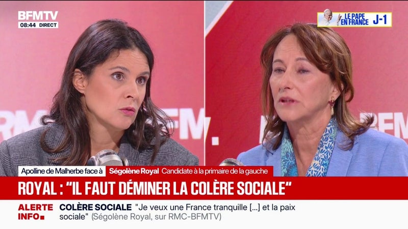 Ségolène Royal à propos de Raphaël Glucksmann: "Son itinéraire n'est pas de gauche mais tout le monde a le droit de changer"