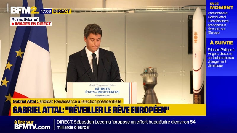 "L'Europe actuelle à 27 a atteint ses limites", estime Gabriel Attal