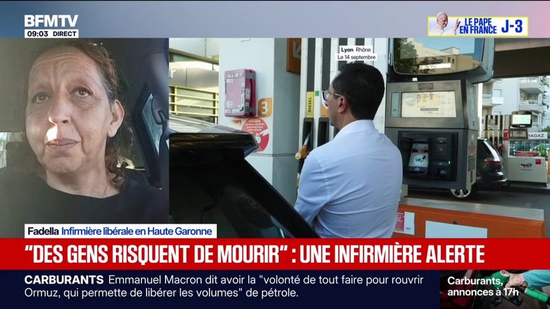 Crise des carburants: "Je suis obligée de renoncer aux patients les plus loin de mon cabinet", témoigne Fadella, infirmière libérale en Haute-Garonne