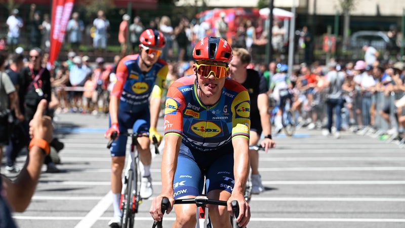 Mads Pedersen au depart de la 4e etape de la Vuelta 2026 2337121