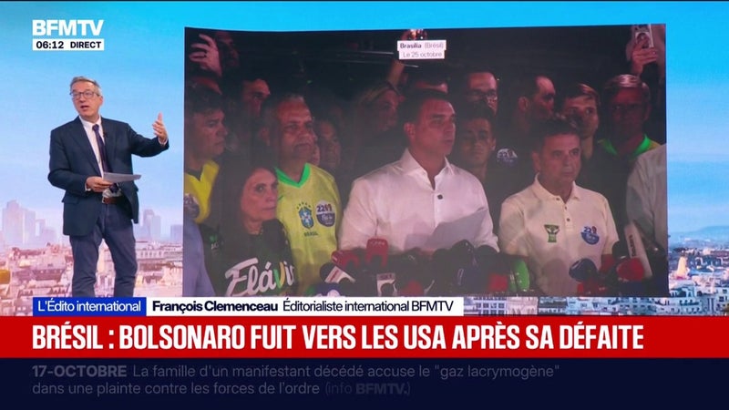 L'ÉDITO INTERNATIONAL - Battu à la présidentielle, Flávio Bolsonaro serait en fuite vers les États-Unis