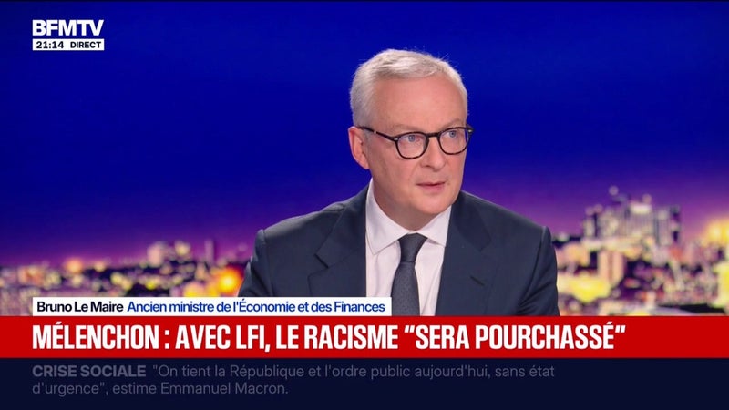 Attentat dans les Yvelines: "Il y a dans le discours de LFI énormément de duplicité et de calculs politiciens", dénonce Bruno Le Maire, ancien ministre de l'Économie