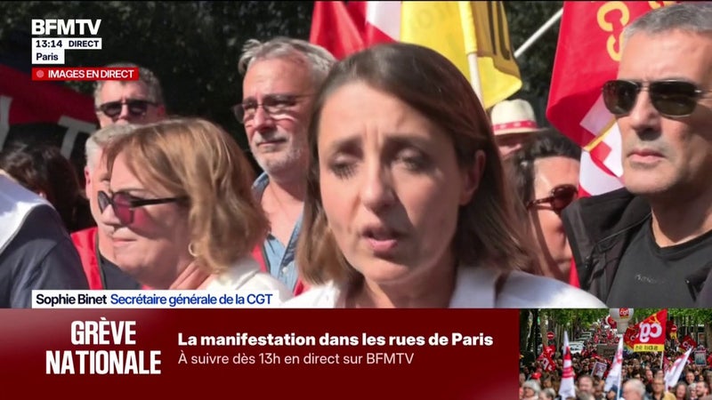 Budget: "Le gouvernement fait les poches des travailleurs", dénonce Sophie Binet, secrétaire générale de la CGT