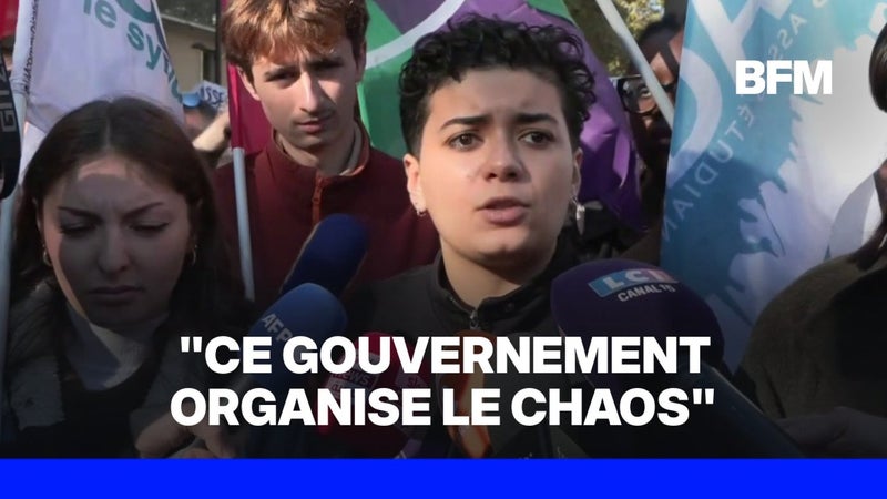 Les syndicats lycéens et étudiants manifestent aux côtés de la CGT à Paris