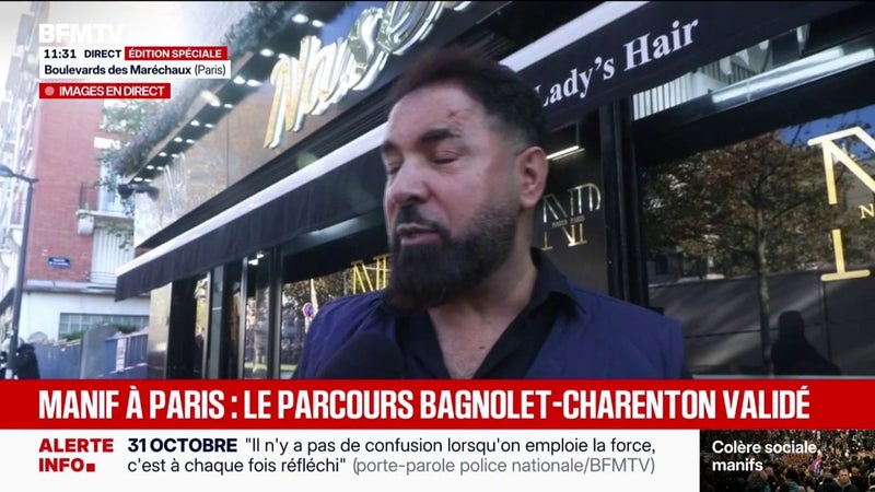 "On a recruté des agents de sécurité pour protéger le salon de coiffure": les commerçants sur le parcours du cortège parisien redoutent des dégradations
