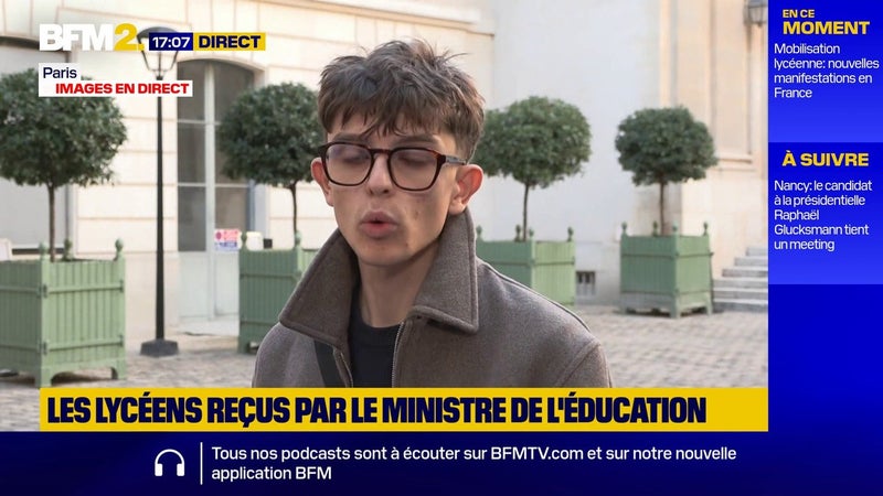 L'association Les Lycéens! appelle à "continuer la mobilisation" à l'issue d'une rencontre avec le ministre de l'Éducation nationale