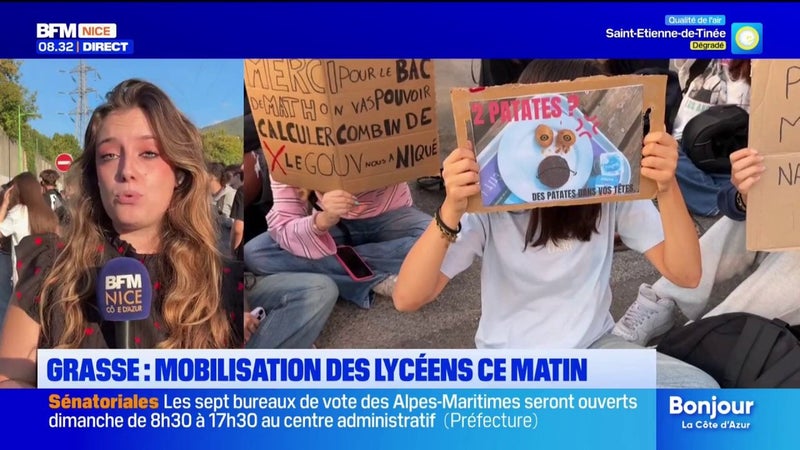 "Libérons-nous d'un système qui nous étouffe": des lycéens se mobilisent à Grasse