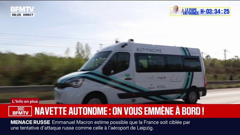 BFMTV vous emmène à bord d'une navette autonome sur l'autoroute A10