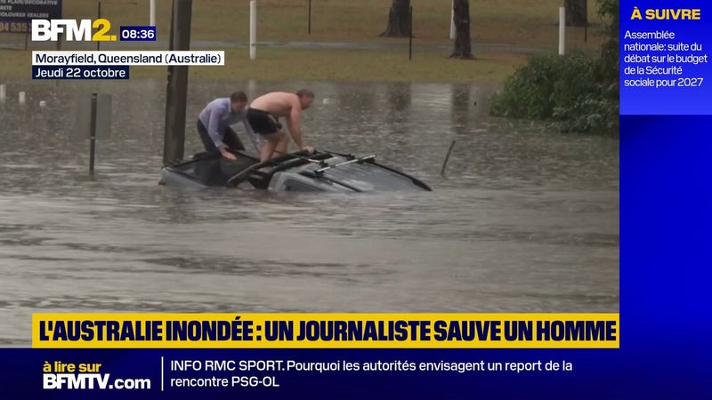 Un journaliste de télévision australien et un passant sauvent un homme de la noyade