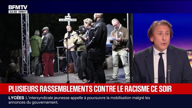 Rassemblement contre le racisme après l'attentat dans les Yvelines: "C'est la comité national dans son entièreté qui est meurtri.", déclare Jérôme Guedj, député PS de l'Essonne