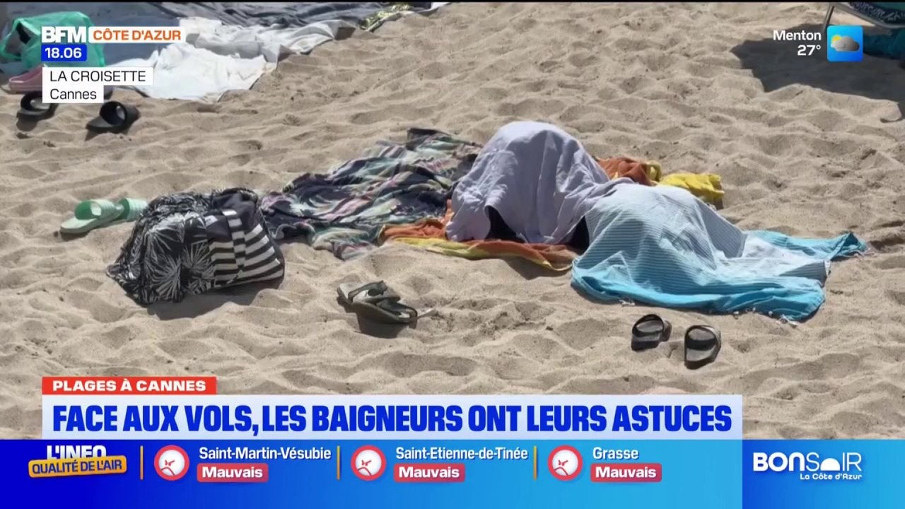Plages à Cannes : Face aux vols, les baigneurs ont leurs astuces