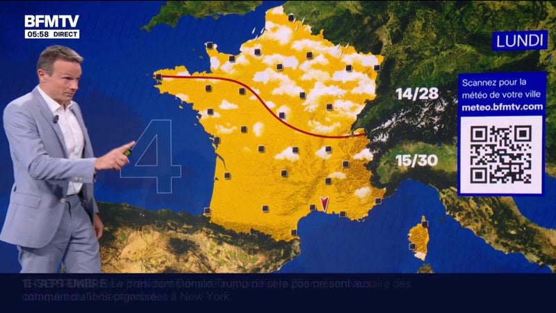 Quelques bruines en Bretagne, retour du gel, des éclaircies dans le Sud de l'Hexagone... La météo de ce vendredi 11 septembre