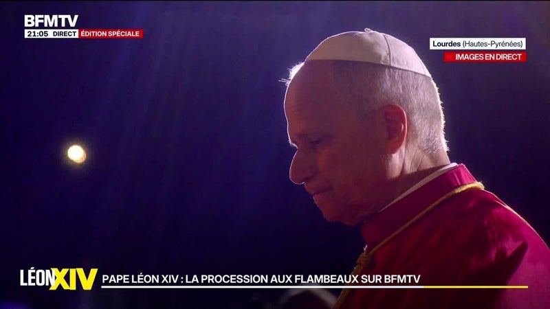 Edition Spéciale - Pape Léon XIV : la procession aux flambeaux sur BFMTV - 27/09
