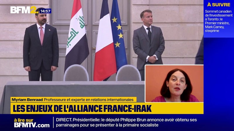 Visite du Premier ministre irakien en France : l'Irak "veut retrouver sa place sur la scène internationale", selon Myriam Benraad, experte en relations internationales