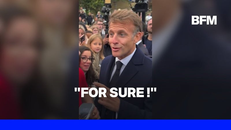 "For sure": à Saint-Pierre-et-Miquelon, Emmanuel Macron rejoue sa réplique face à des enfants