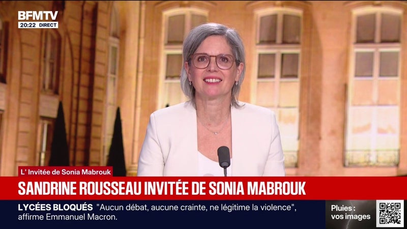 Lycées bloqués: "On n'est jamais pour la violence", affirme Sandrine Rousseau, députée "Écologiste et Social" de Paris