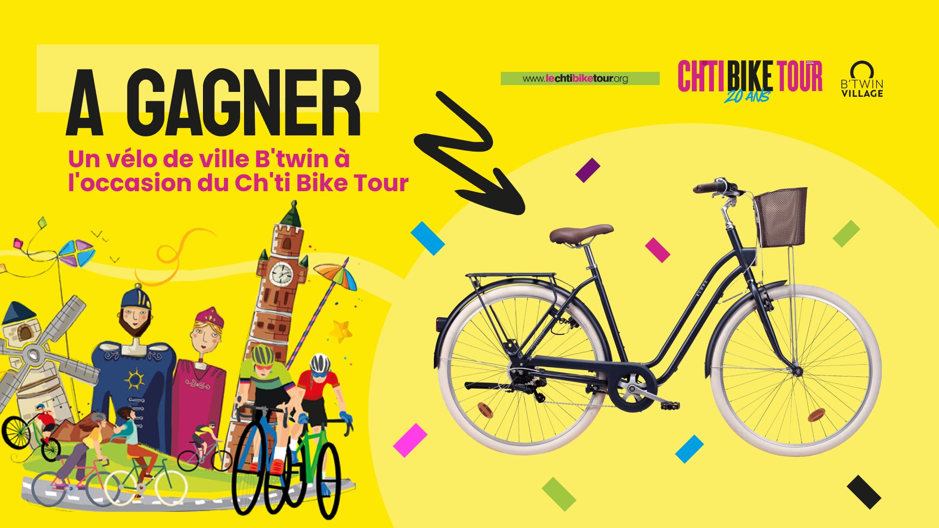A gagner : votre vélo de ville B'twin à l'occasion du Ch'ti Bike Tour
