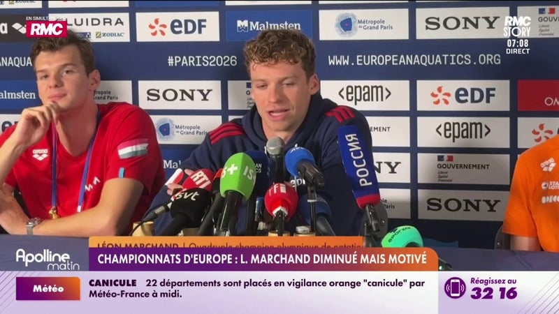 Natation : Léon Marchand diminué mais motivé pour les championnats d'Europe