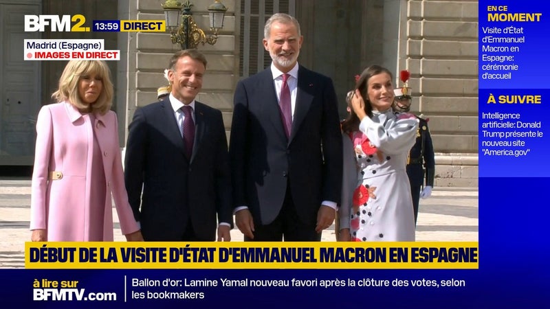 Emmanuel Macron est arrivé en Espagne pour une visite d'État de deux jours