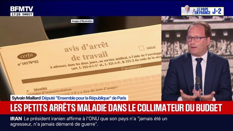 "On a un accroissement incroyable des arrêts maladie", assure Sylvain Maillard, député Ensemble pour la République