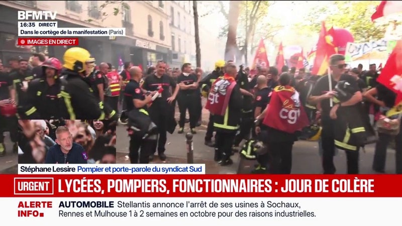 Grève des pompiers: "On ne va pas se coucher pour 200 millions d'euros", juge Stéphane Lessire, porte-parole du syndicat Sud