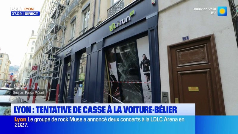 Lyon : tentative de casse à la voiture bélier