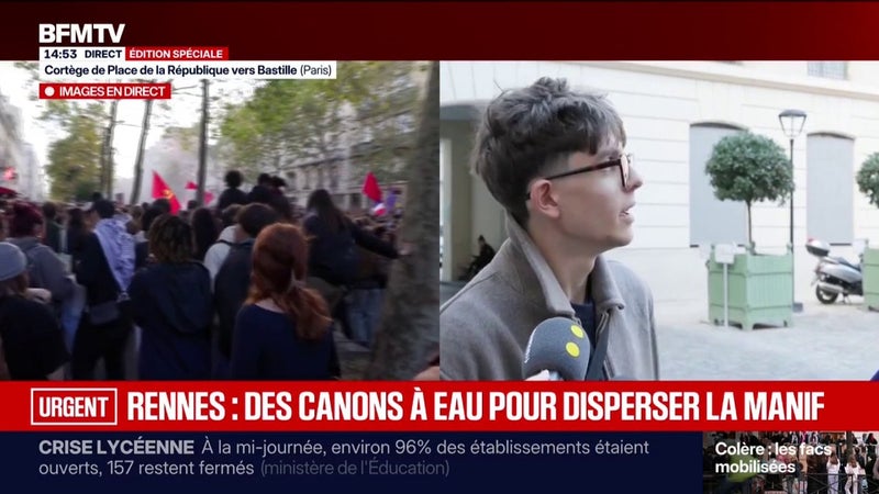 Mobilisation lycéenne: "Le gouvernement fait le jeu de la montre", estime Louis Letoublon, vice-président du syndicat Les Lycéens !