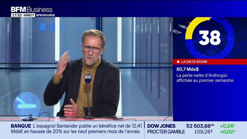 La Data Room : "80,7 milliards de dollars = correspond à la perte nette d'Anthropic affichée au premier semestre (un trompe-l'œil comptable)" - 28/10