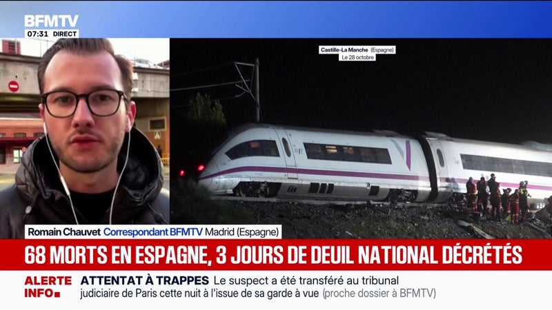 Trois jours de deuil national ont été décrétés en Espagne pour les 68 victimes de la collision entre deux trains