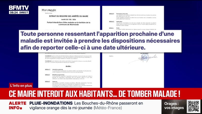 "Faire parler de notre santé": le maire de Marmande (Lot-et-Garonne) interdit aux habitants de tomber malade afin de dénoncer les difficultés d'accès aux soins dans la commune