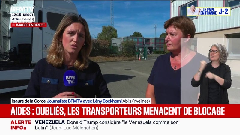 "Nous sommes assez inquiets": Pascale Ancel, co-dirigeante de "Transports Marchand", réagit à la fin des aides sur la hausse des carburants pour les transporteurs routiers